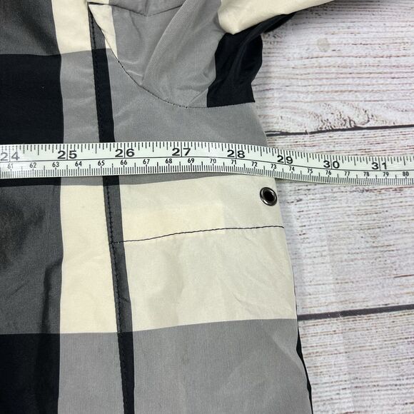 Christian Dior Anorak Hoodie Black White Plaid Print Oversized Jacket Size M - Picture 15 of 16